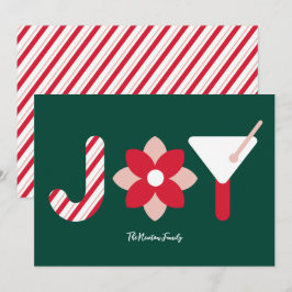 Invitación Big Joy Pine Green Holiday Card