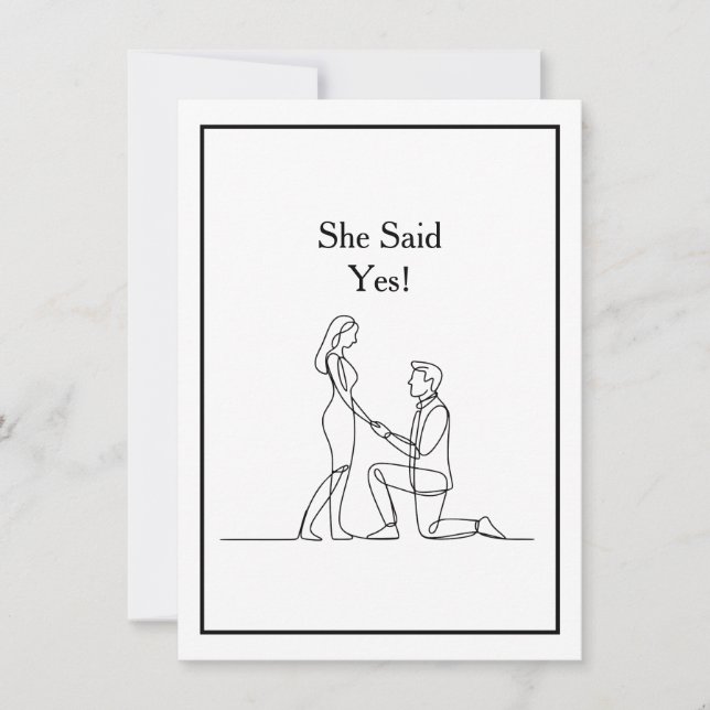 Invitación Big love. Big day. Save the date. Black Border (Anverso)