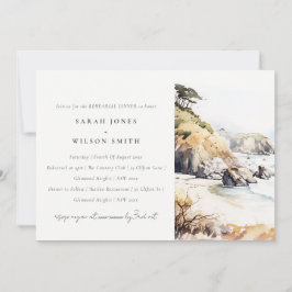 Invitación Big Sur, California Landscape Rehearsal Dinner