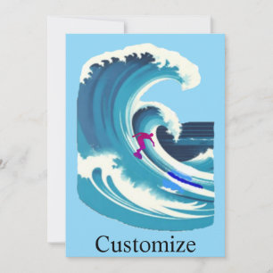 Invitación Big Wave Surfer Thunder_Cove