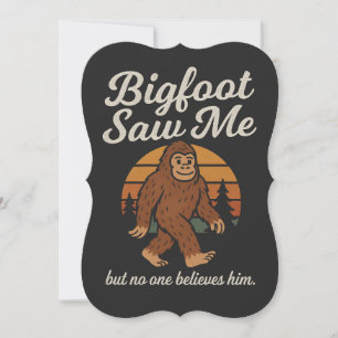 Invitación Bigfoot Divertido "Me Vio Pero Nadie Le CreeTaza