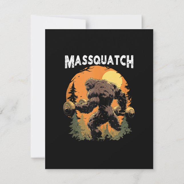 Invitación Bigfoot Massquatch Divertido  (Reverso)