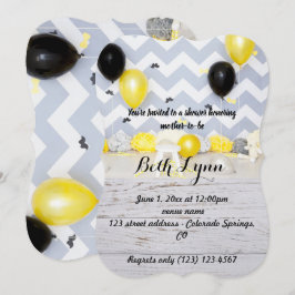 Invitación Bigote de Baby Shower bigotes Destino de Destiny