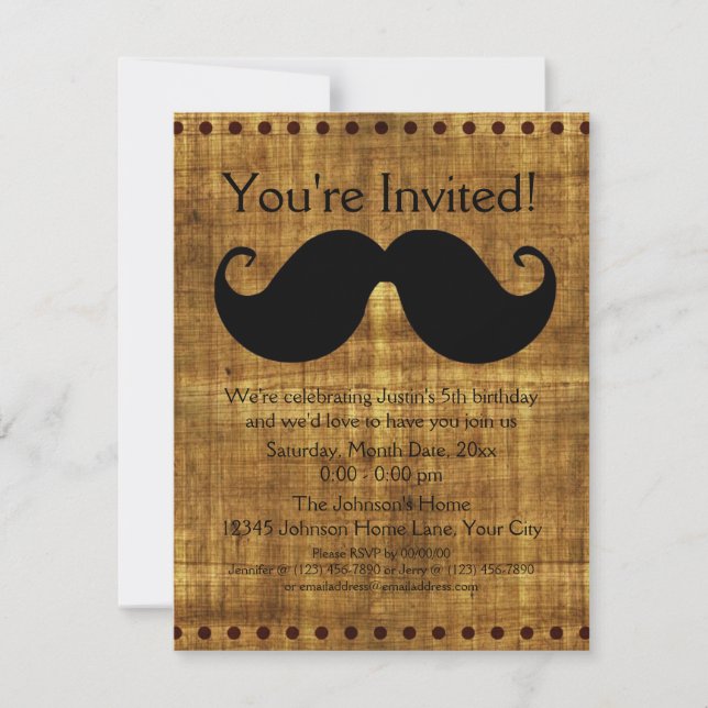 Invitación Bigote de Campo (Anverso)
