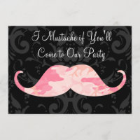 Bigote rosado de Camo - bigote de I si usted va de