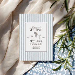 Invitación Bikinis y martinis Elegante despedida de soltera v