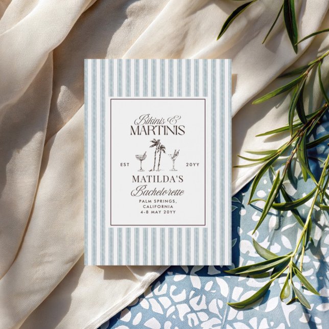 Invitación Bikinis y martinis Elegante despedida de soltera v (Subido por el creador)