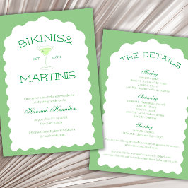 Invitación Bikinis Y Martinis Fin De Semana De Bachelorette V