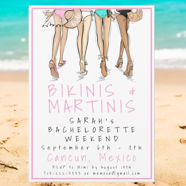 Invitación Bikinis y Martinis Fin de semana de Despedida de S (Subido por el creador)
