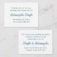 Invitación Bilingüe de Sello de Templo con Guión V