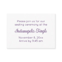 Invitación Bilingüe de Sello del Templo en Letra M