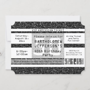 Invitación Billete de 50 cumpleaños, marimacho negro
