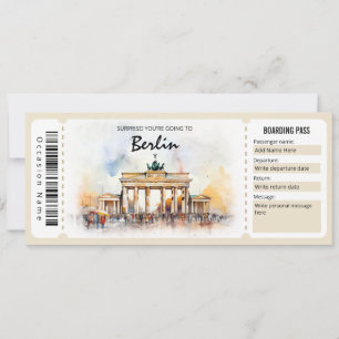 Invitación Billete de avión de Surprise