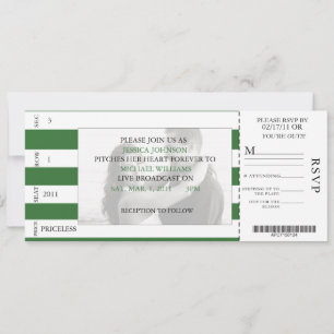 Invitación Billete de béisbol