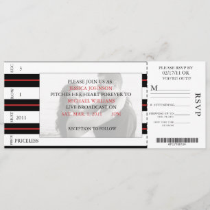 Invitación Billete de béisbol