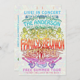 Invitación Billete de concierto de la banda de Reunión de Fam