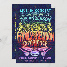 Invitación Billete de concierto de la banda de Reunión Famili