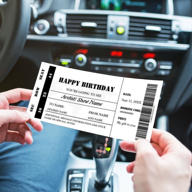 Invitación Billete de Concierto de Regalo de Cumpleaños Minim (Subido por el creador)