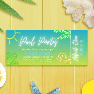 Invitación Billete de cumpleaños del Fiesta de billar