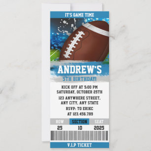 Invitación Billete de cumpleaños del personalizado Rugby Boys