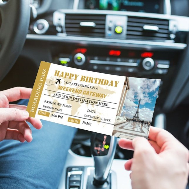 Invitación Billete de embarque de cumpleaños de fin de semana (Subido por el creador)