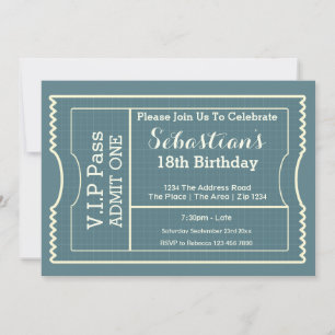 Invitación Billete de entrada para Fiestas de pases VIP