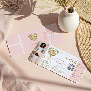 Invitación Billete de Fiesta de baloncesto con ducha tropical