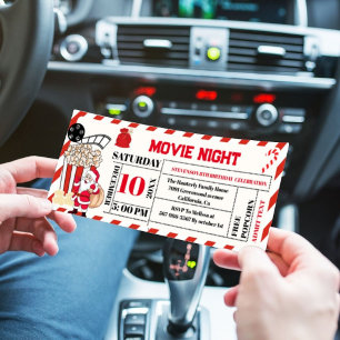 Invitación Billete de la fiesta de cumpleaños de la noche del