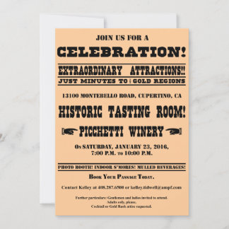 Invitación Billete de oro de California ~ Personalizado priva
