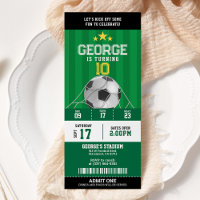 Billete de partido de cumpleaños de fútbol