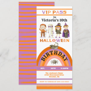 Invitación Billete de pasaje VIP del disfraz de fiesta de Hal