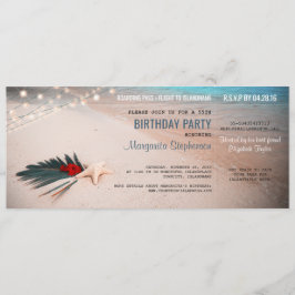 Invitación Billete de pases de embarque para Fiesta de destin