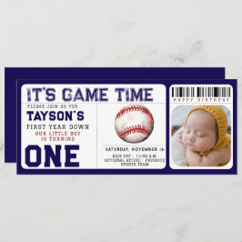 Invitación Billete de primer año de nacimiento del Béisbol