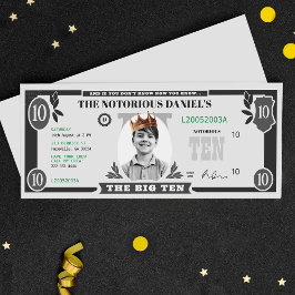 Invitación Billete de un dólar, Notorio Rap de Hip Hop, Diner