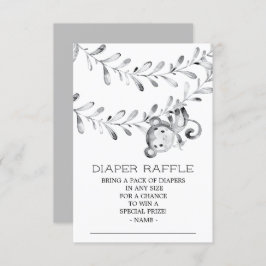 Invitación Billete neutro Baby Shower Diaper Raffle