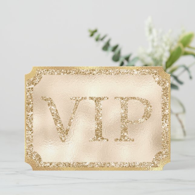Invitación Billete para eventos VIP Gold (Anverso de pie)