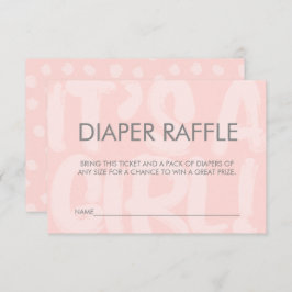 Invitación Billete rosado Baby Shower Diaper Raffle