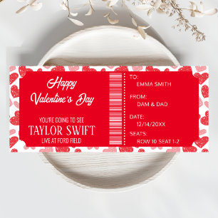 Invitación Billetes de Concierto de Certificado de Regalo de