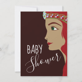 Invitación Bingo Baby Shower Rojo