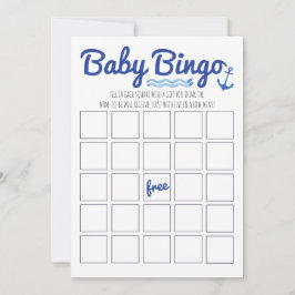Invitación Bingo de Baby Shower Nautical