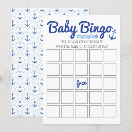 Invitación Bingo de Baby Shower Nautical