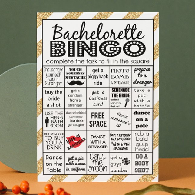 Invitación Bingo de Bachillerato de Oro, Juego de Fiestas, De (Subido por el creador)