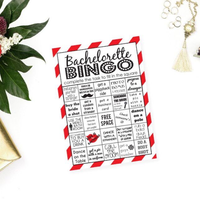 Invitación Bingo de bachillerato rojo caliente, juego Fiesta, (Subido por el creador)