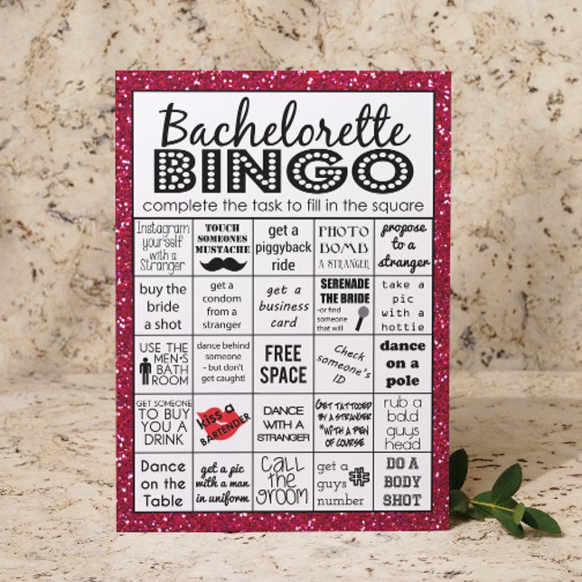 Invitación Bingo de bachillerato rojo caliente, juego Fiesta, (Subido por el creador)