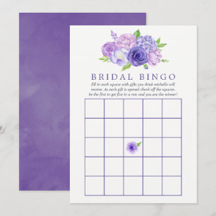 Invitación Bingo de Despedida de Soltera con Acuarela Floral