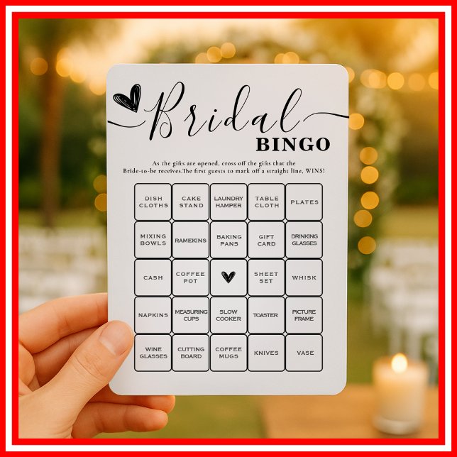 Invitación Bingo de Despedida de Soltera con Caligrafía Elega (Subido por el creador)