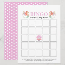 Bingo De La Sirenita De Baby Shower Bajo El Mar