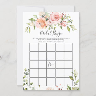 Invitación Bingo De Novias Florales/Dijo, Dijo Juegos