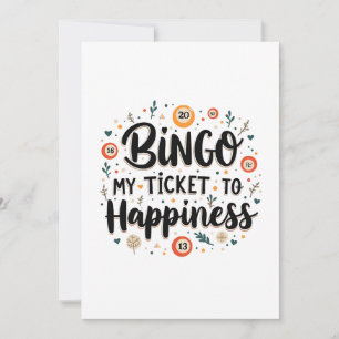 Invitación Bingo es mi boleto a la felicidad juego de bingo d