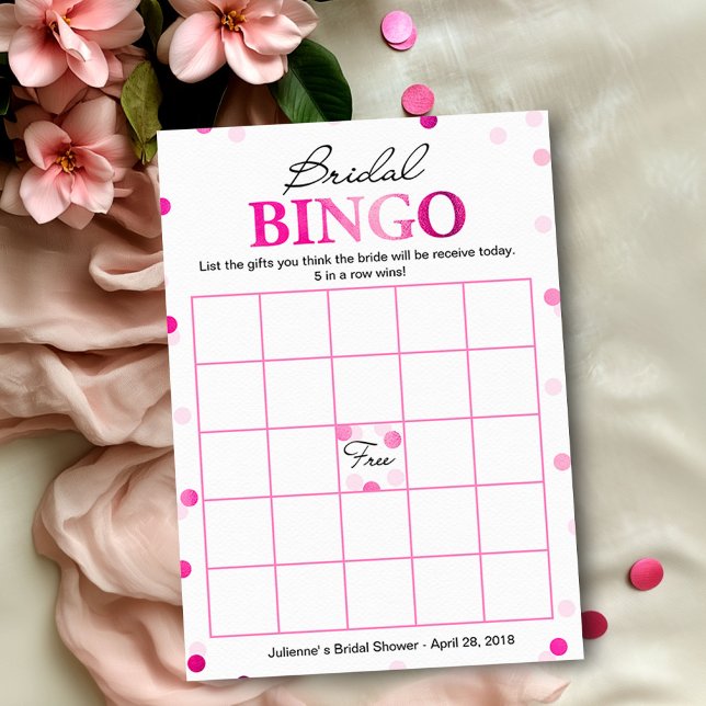 Invitación Bingo para Despedida de Soltera | Juego de Confeti (Subido por el creador)